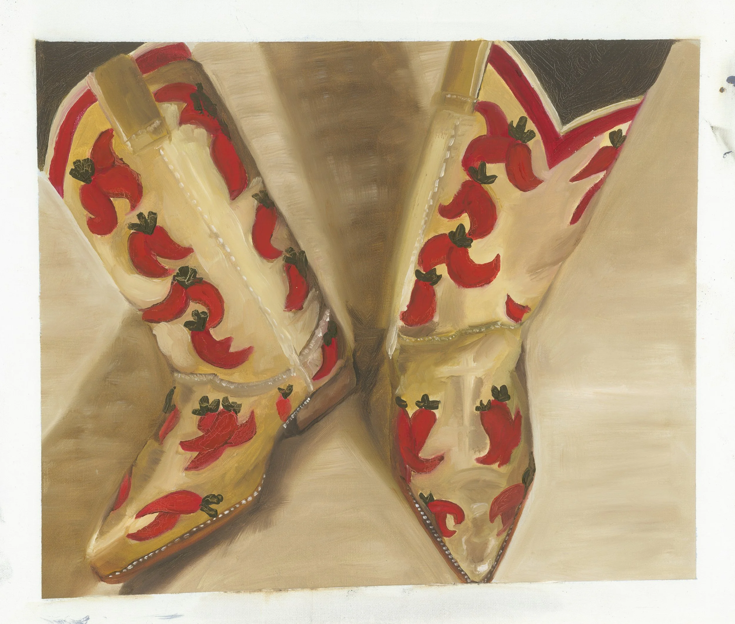 Spicy Boots, oil on canvas, 2021