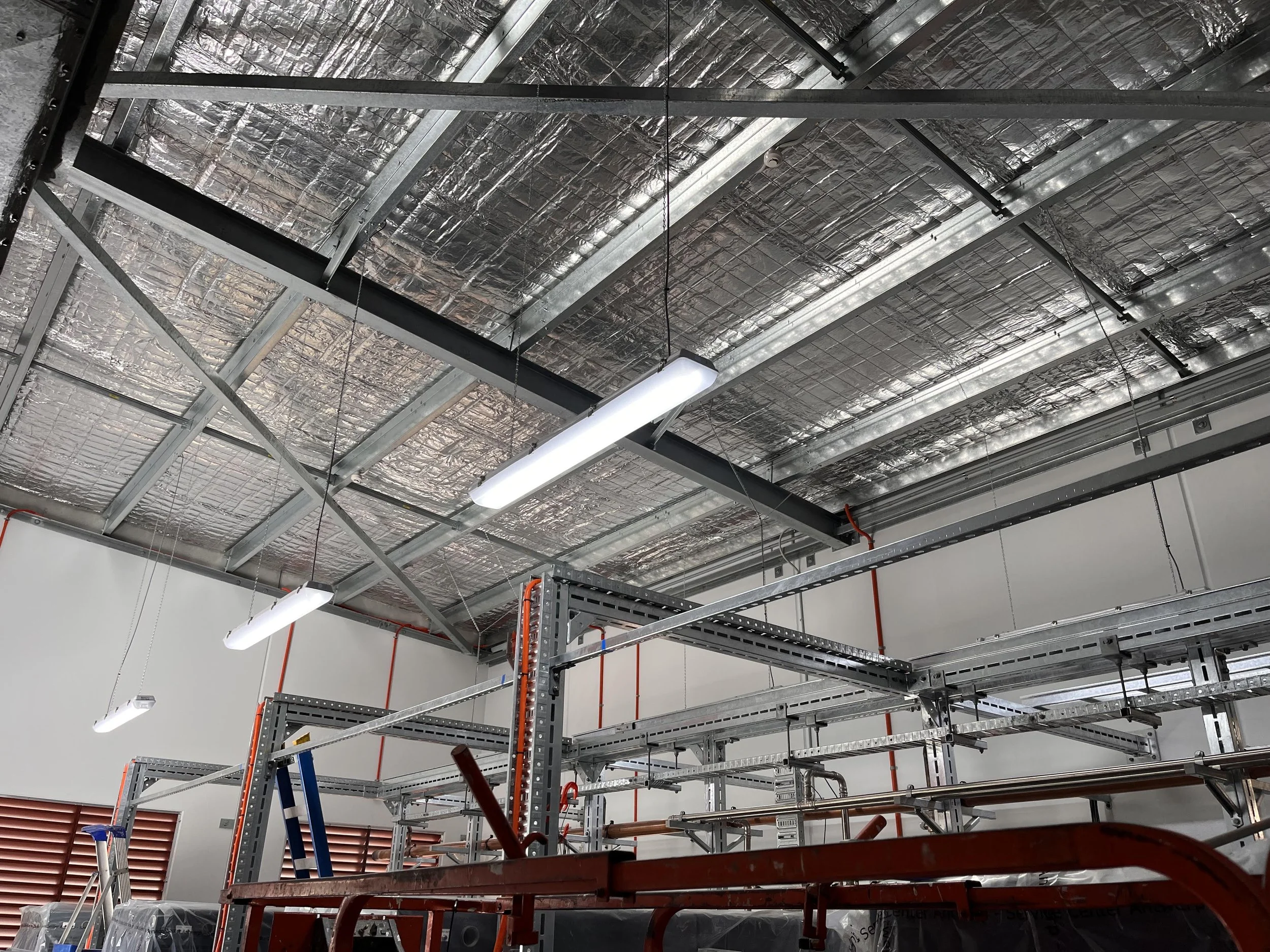 Industrial lighting and cable containment installation in Sydney