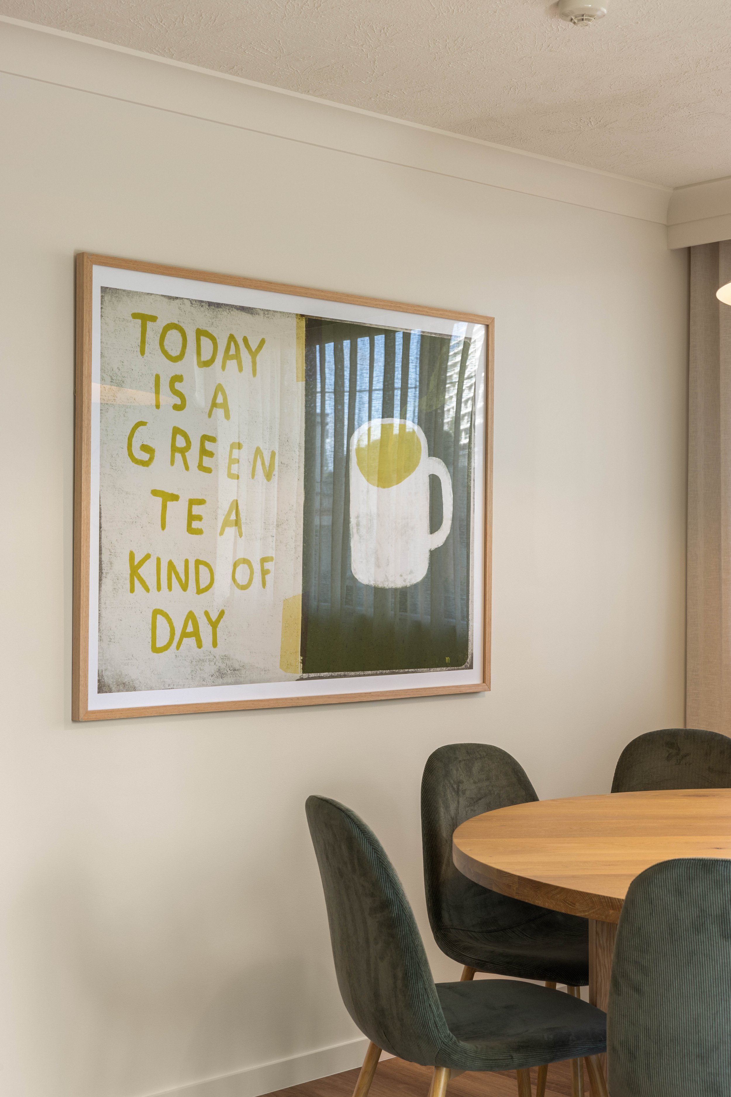 Fun artwork to dining room with personality 