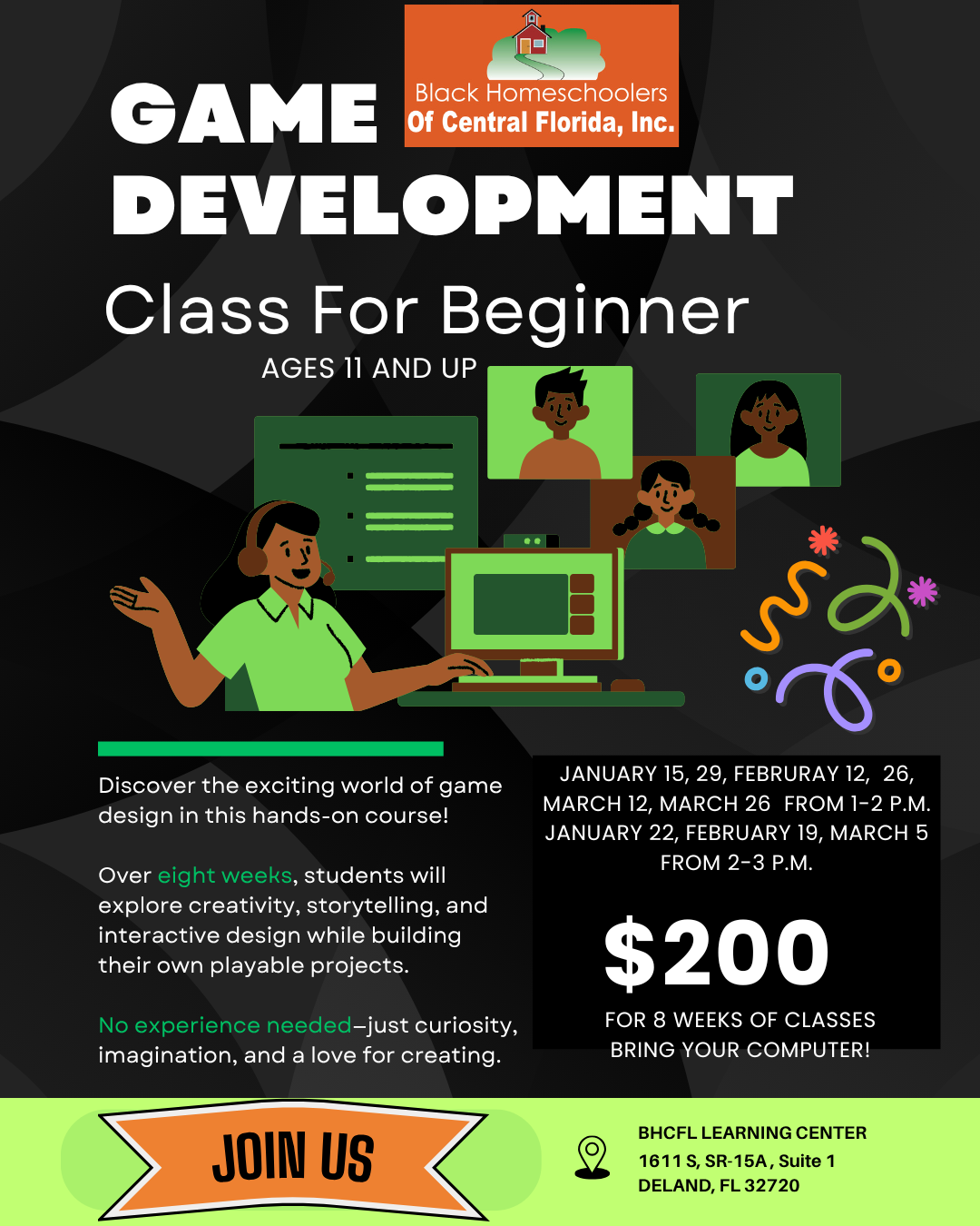 Game Development 8 week class- Ages 11 and up