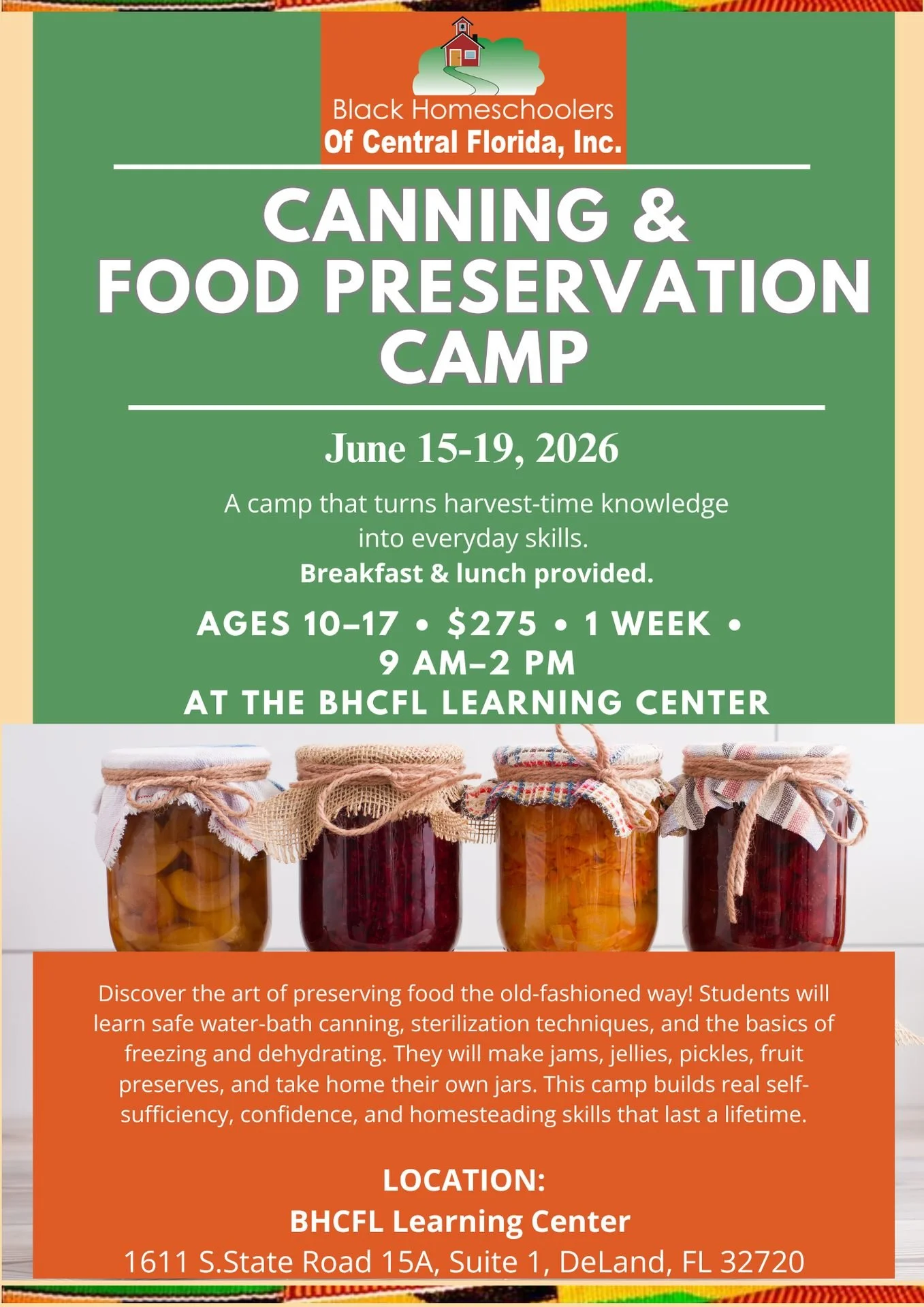 Canning & Food Preservation Camp