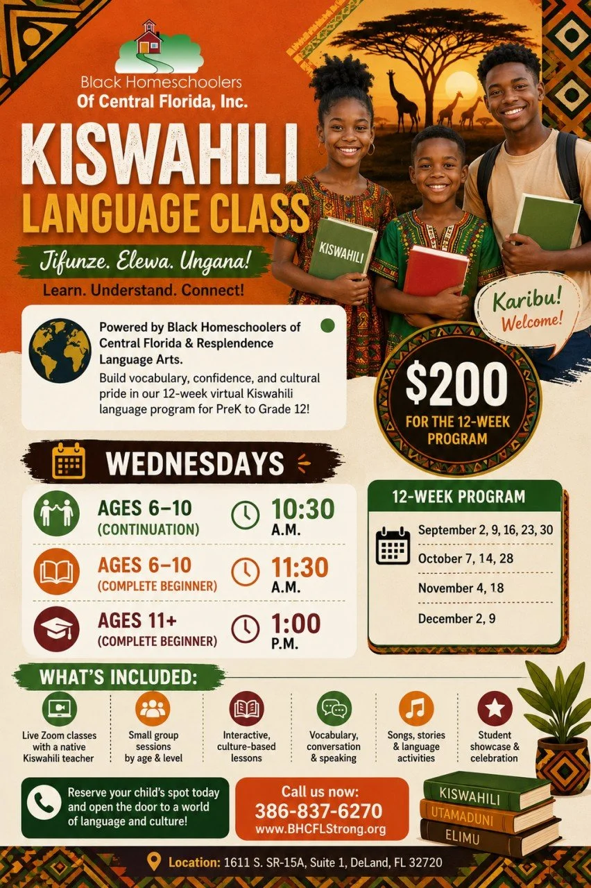 Kiswahili Language Class. Starts September 2nd