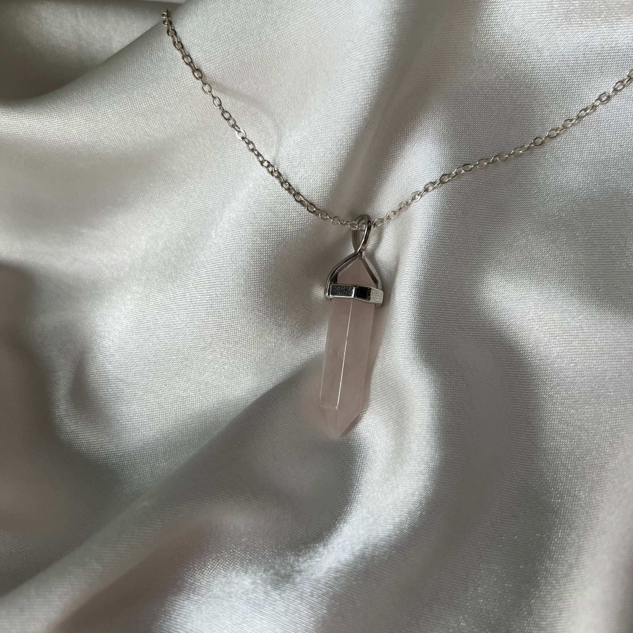 Rose Quartz Pendant Necklace