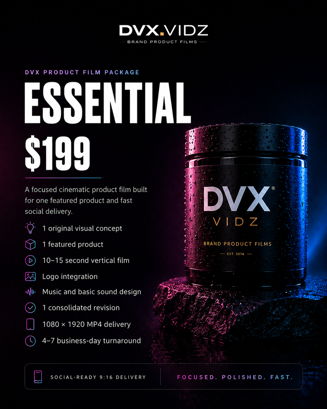 DVX Essential Product Film