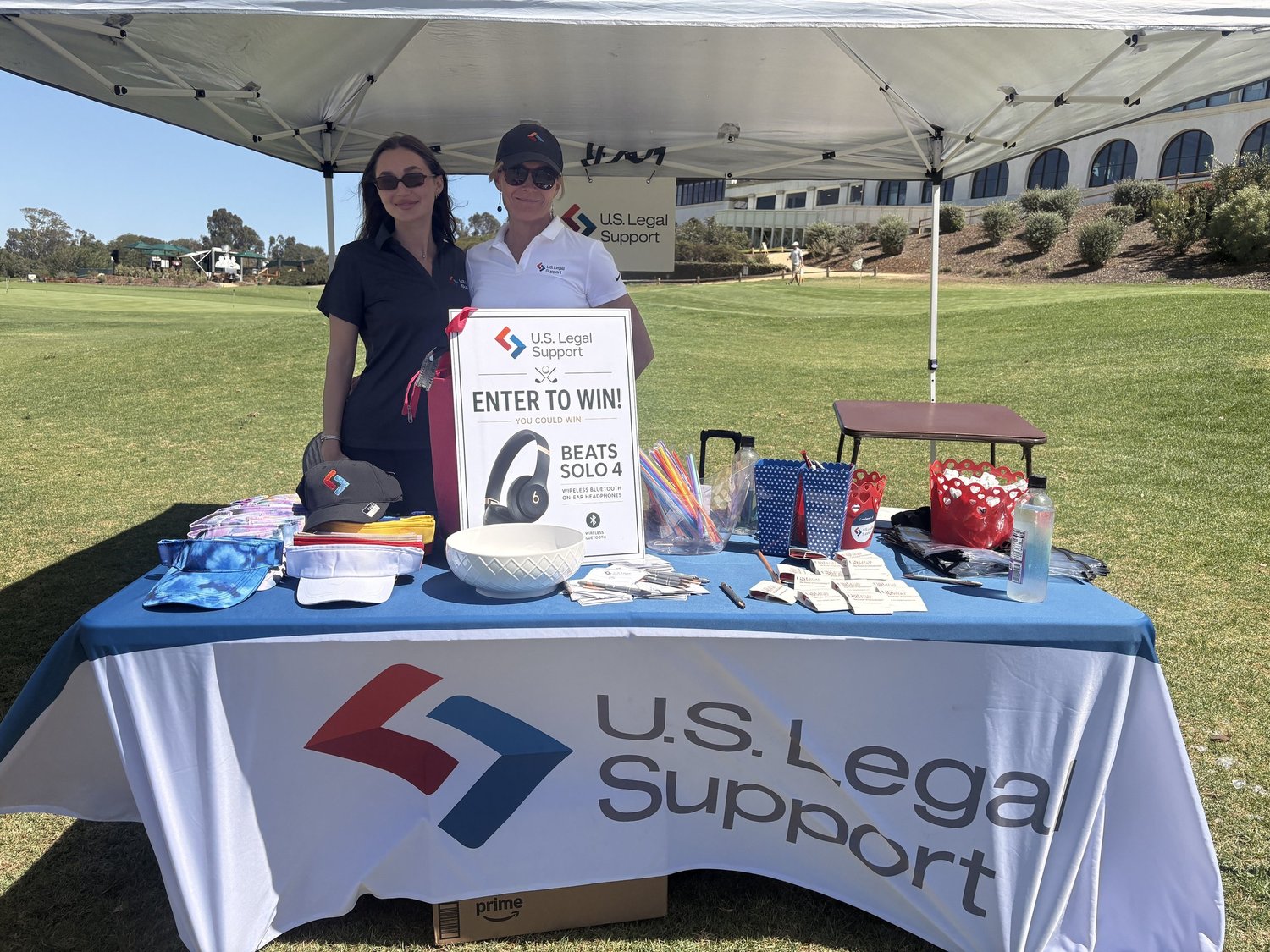 Golf for Justice supporters gathered at the event