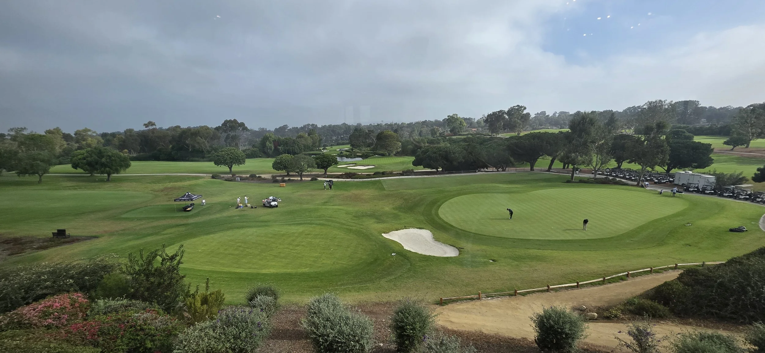Panoramic view of Palos Verdes Golf Club during the tournament