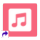 Facebook notification icon on a pink background