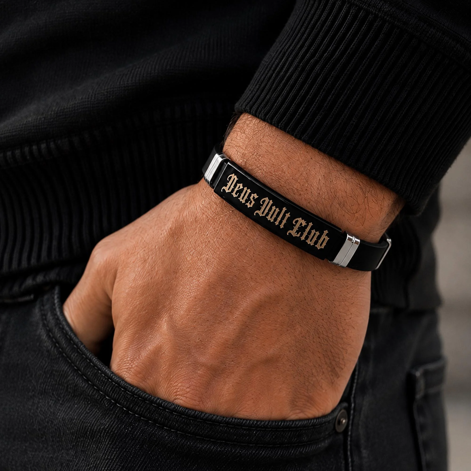 Bracelet | Deus Vult Club | Black & Silver