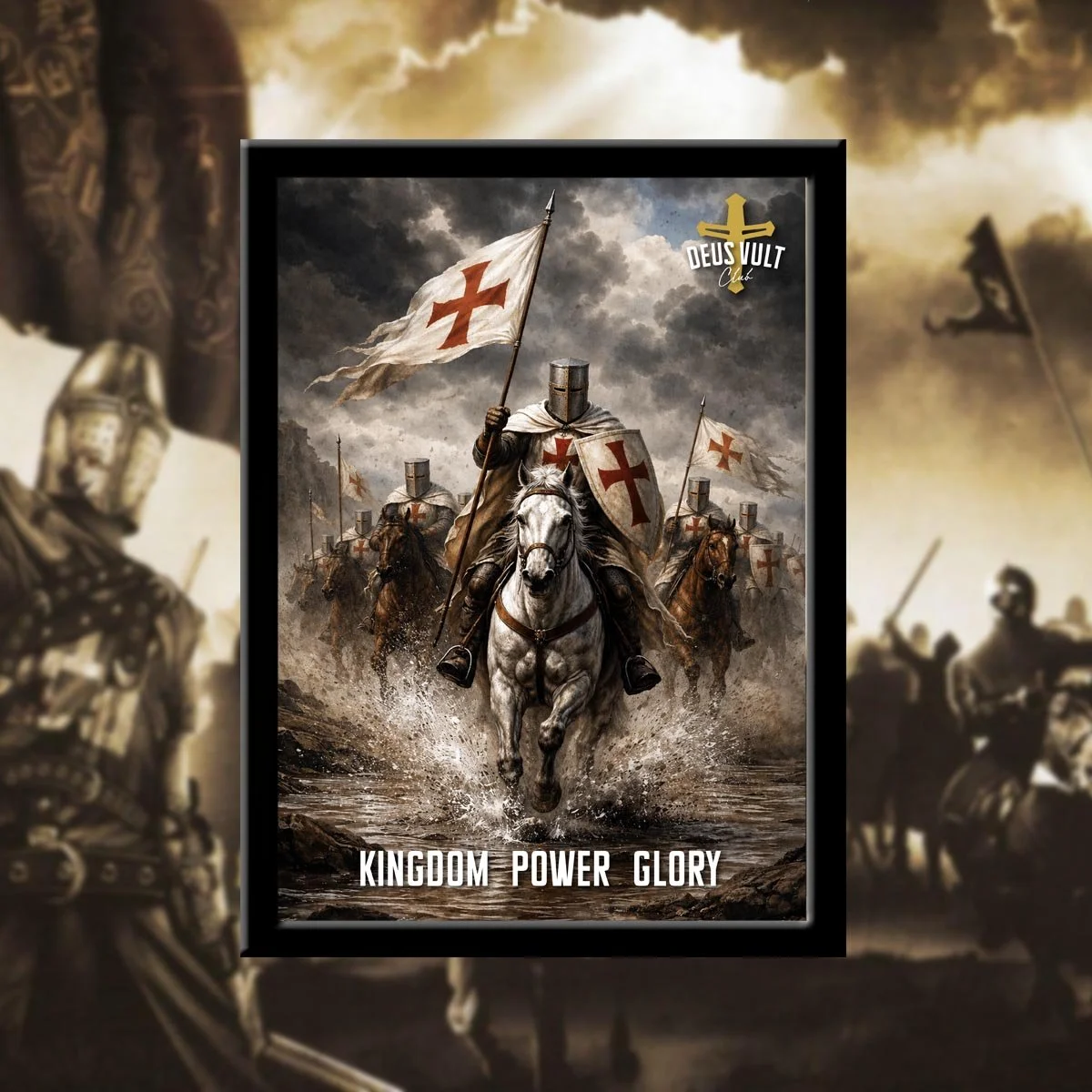 Knights Templar | Kingdom Power Glory | Framed Art Print