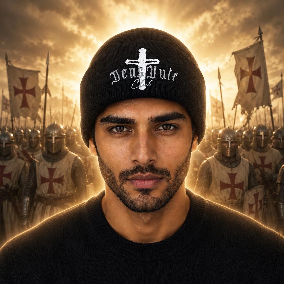 Deus Vult Club Beanie Wooly Bob Hat 002.jpg