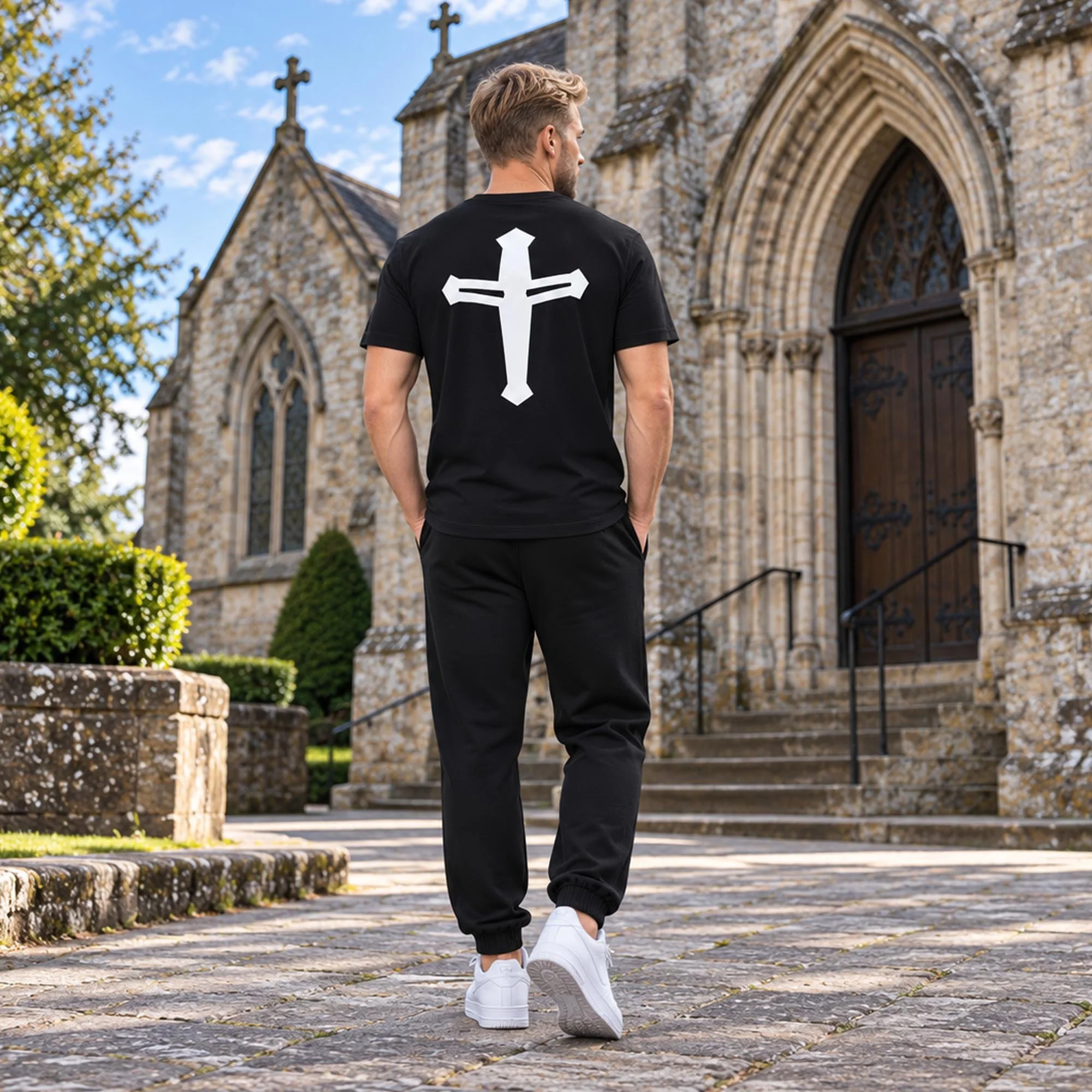 Kingdom Power Glory | Joggers | Casual Fit | Luxury Cotton | Black