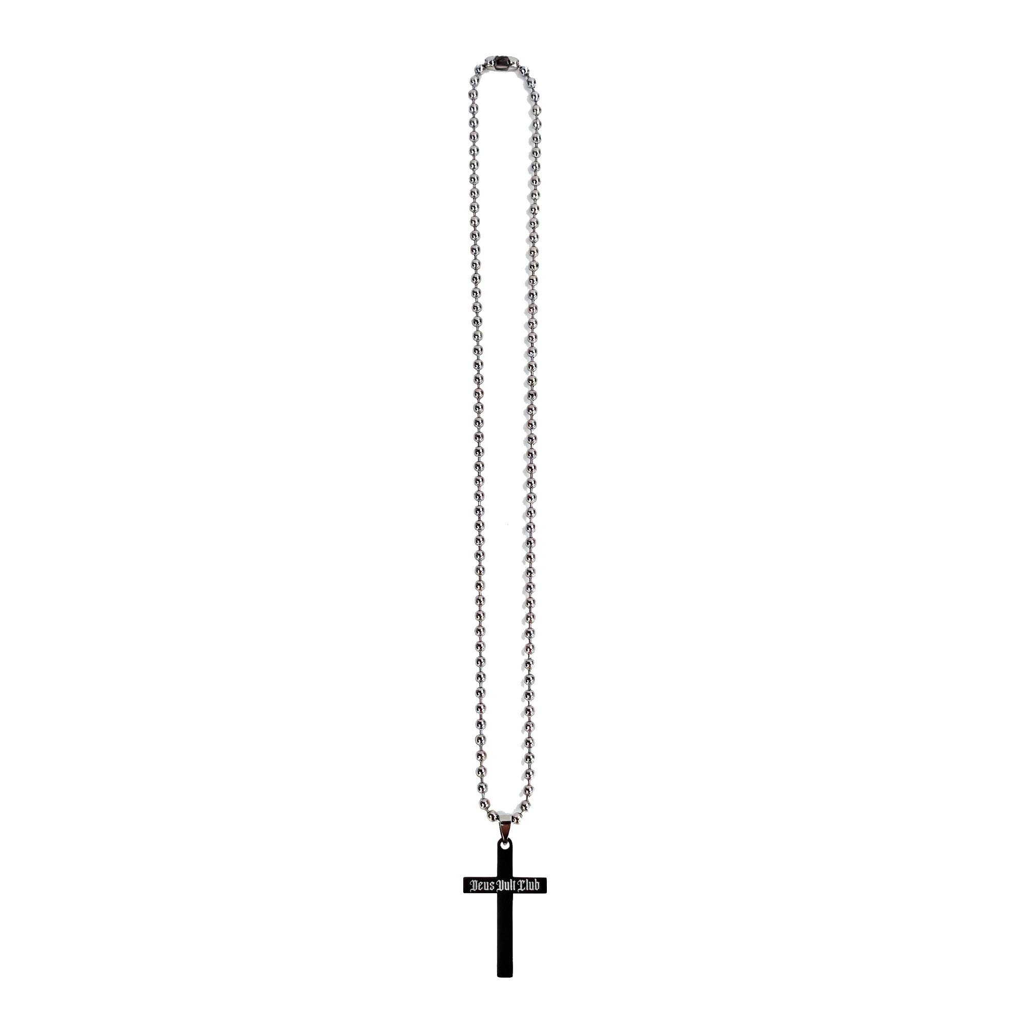 Deus Vult Club Cross & Necklace Rope Chain Silver