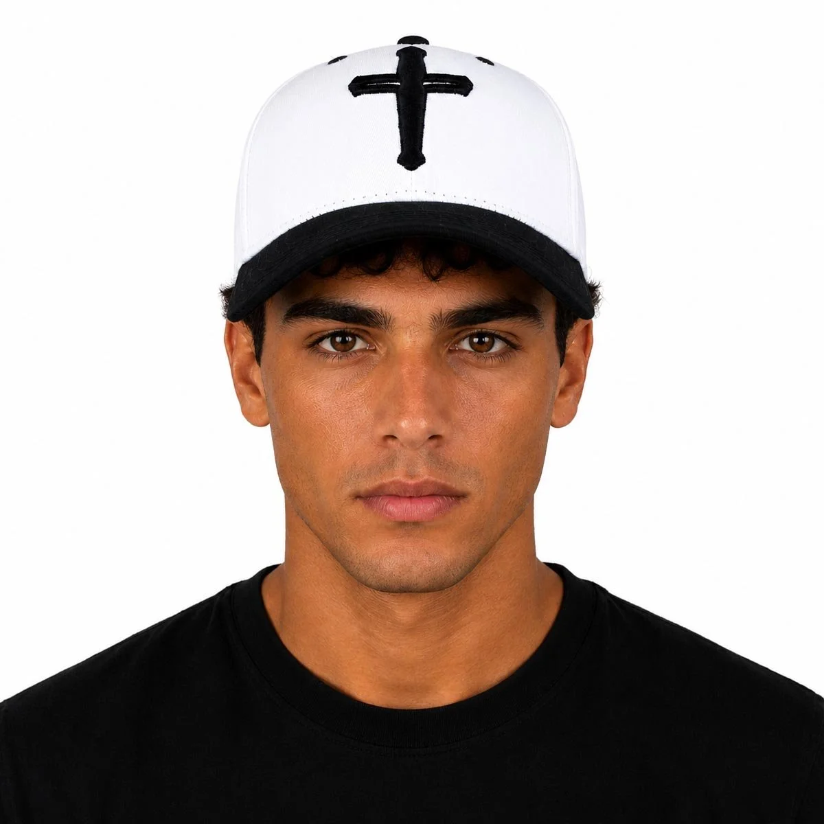 Baseball Cap | The Initiation | 6 Panel | White & Black | Classic