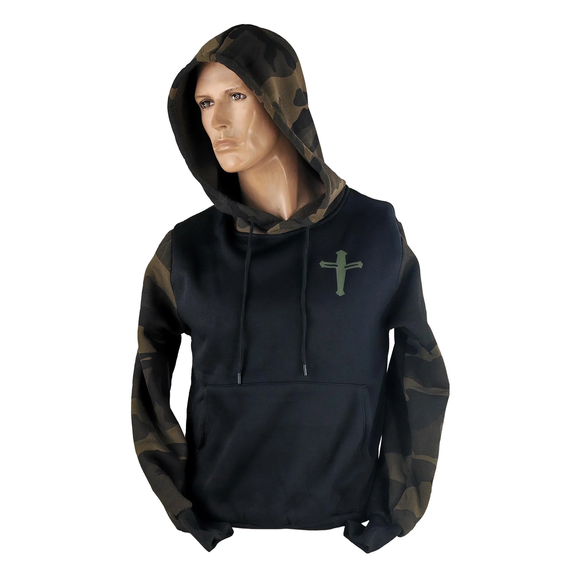 Dues Vult Club Camouflage Unisex Hoody Black And Green