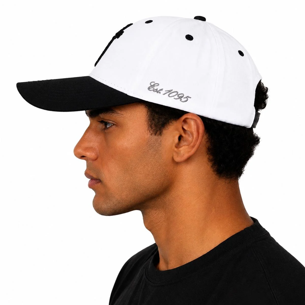Baseball Cap | The Initiation | 6 Panel | White & Black | Classic
