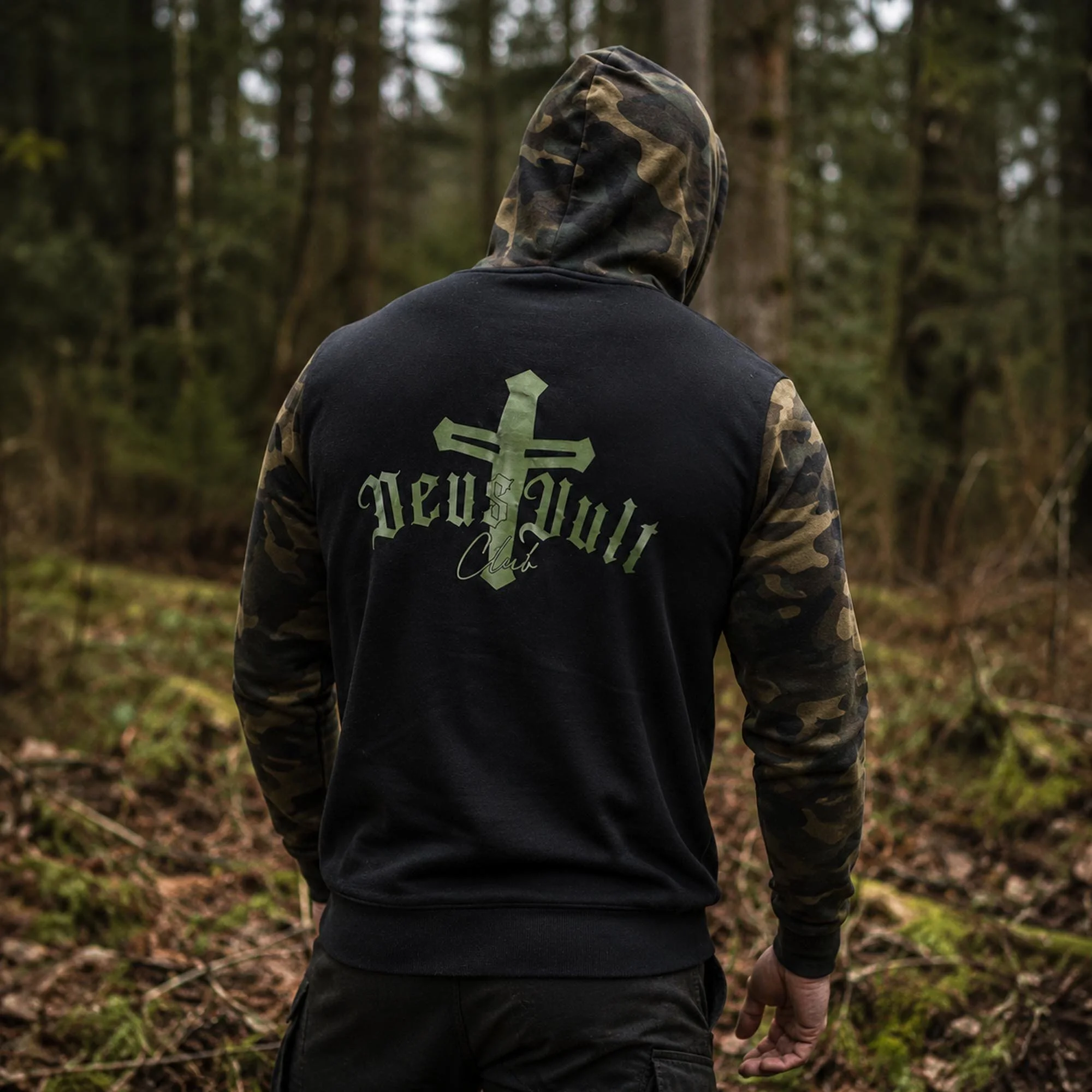 Hoodie | The Order | Camouflage | Casual Fit | Black & Green