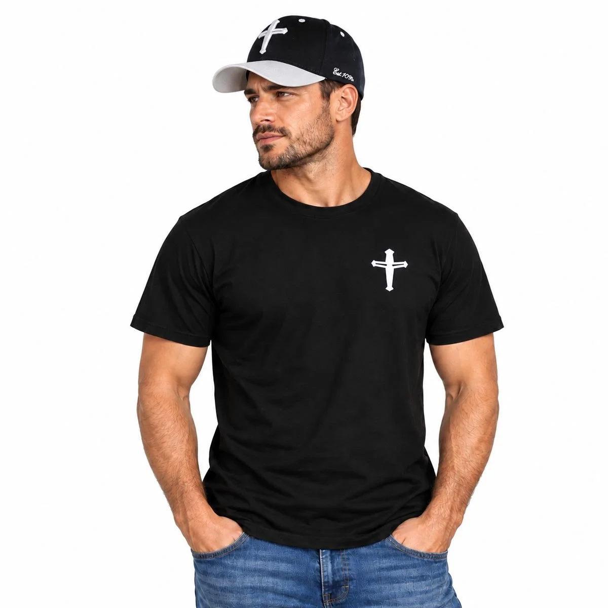 Hospitaller | Initiation | T-Shirt & Cap Set | Casual Fit | Luxury Cotton | Black