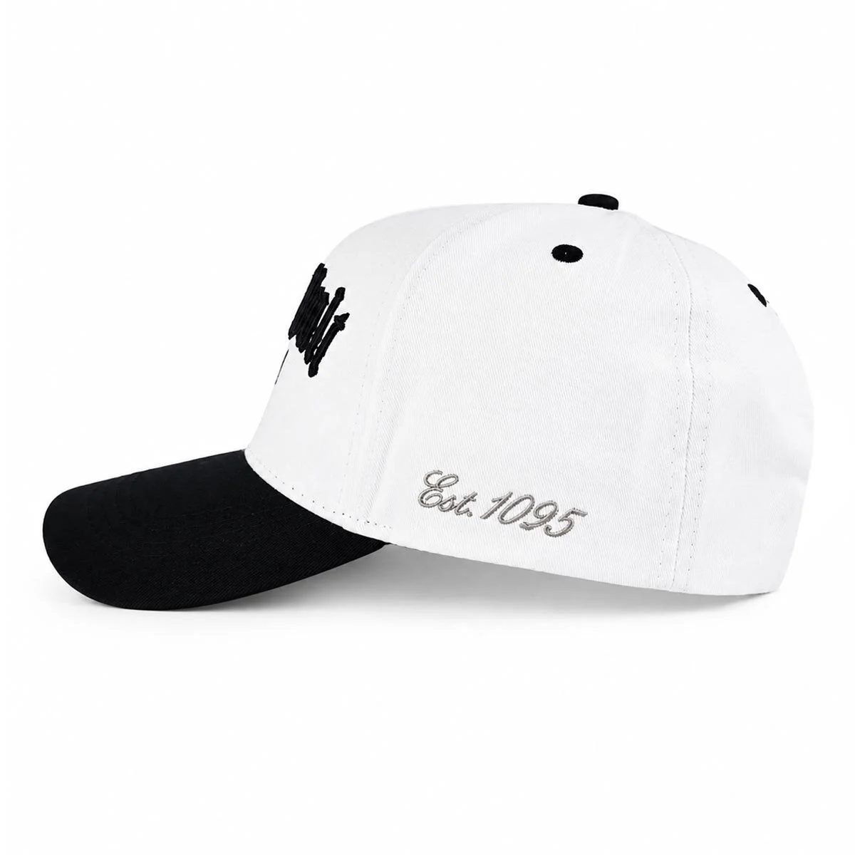 Baseball Cap | 3D Embroidery | The Initiation | 5 Panel | White & Black | Classic