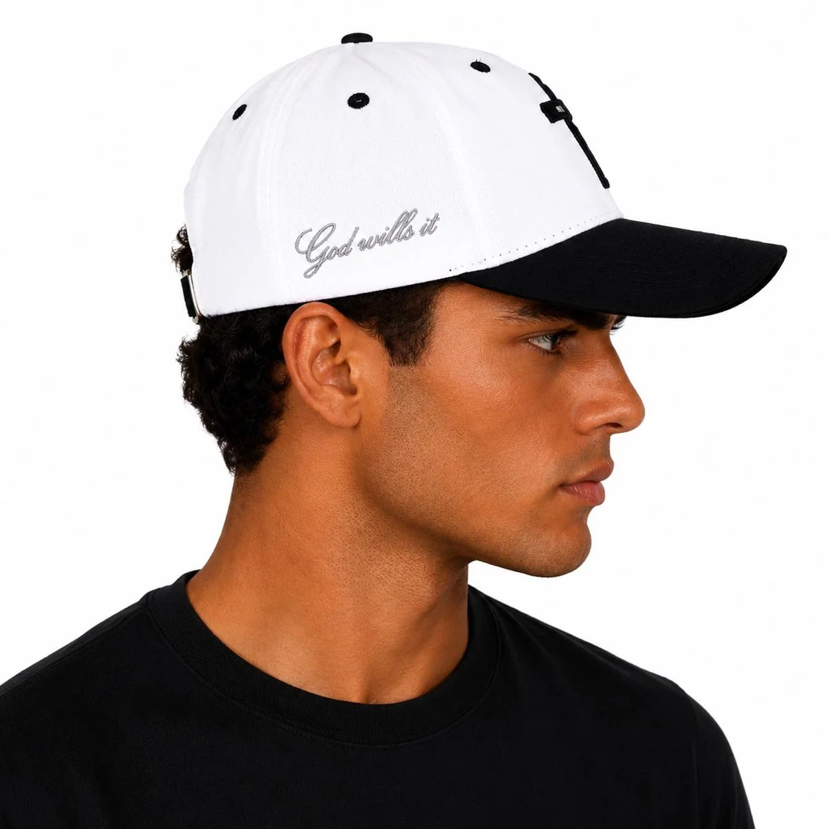 Baseball Cap | The Initiation | 6 Panel | White & Black | Classic