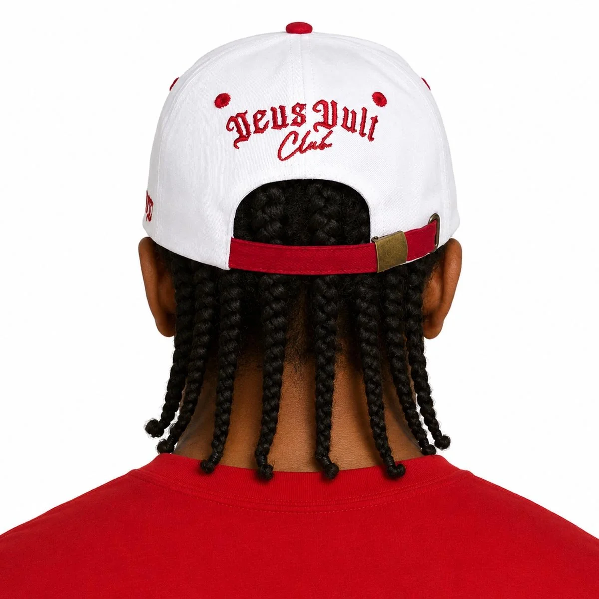 Snapback Cap | St George | 5 Panel | White & Red | Classic