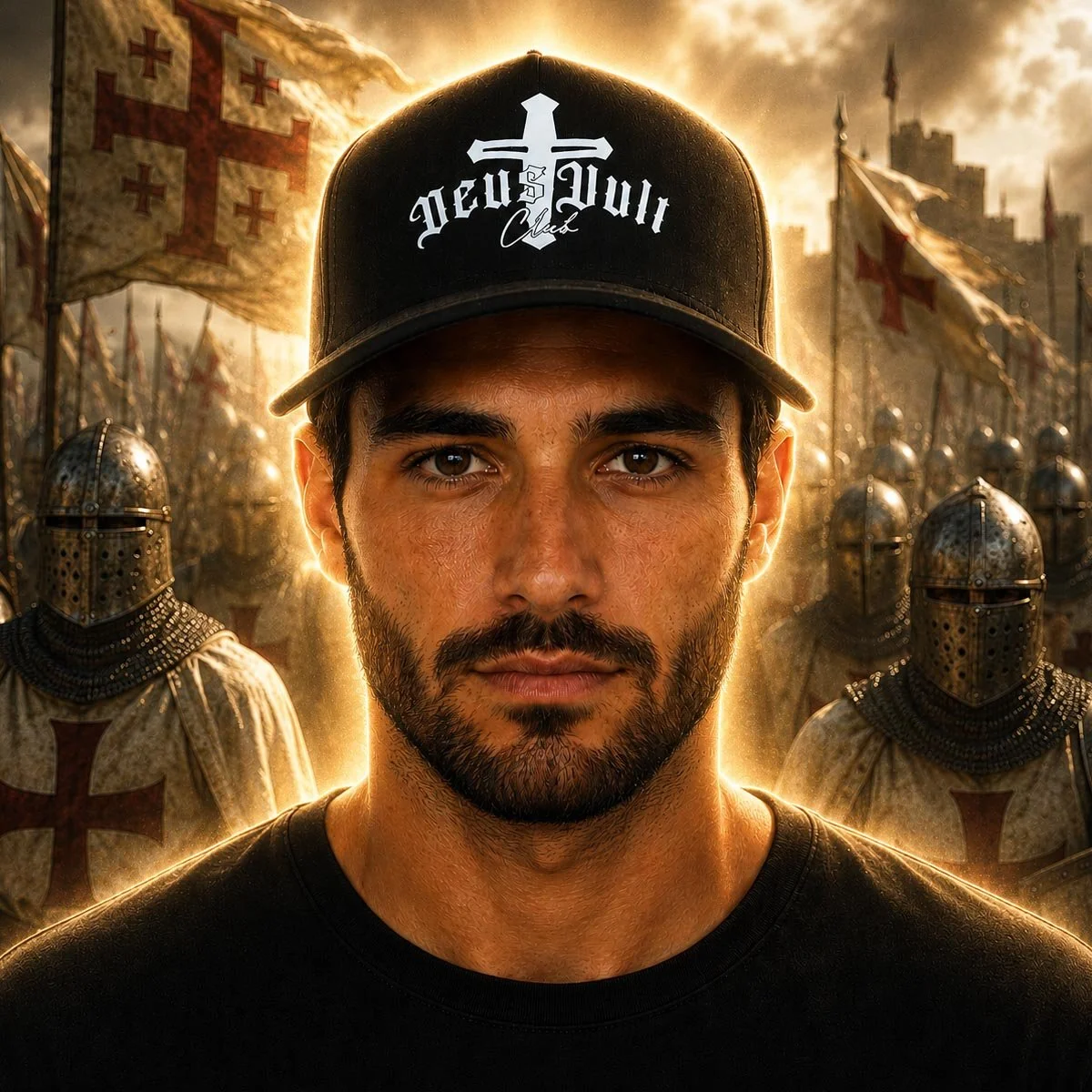 Snapback Cap | Hospitaller | Est. 1095 | Modern | Sports | Black
