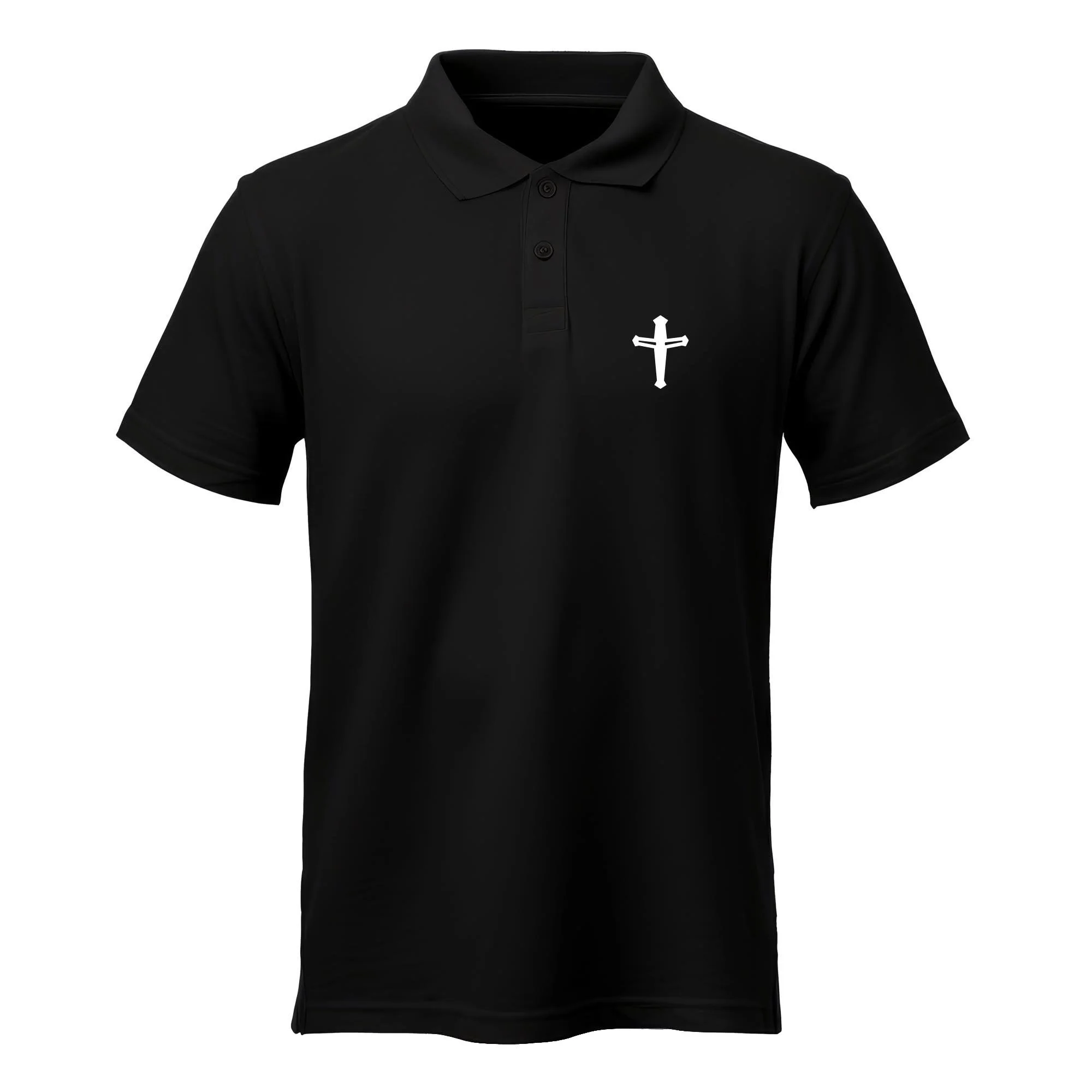 Polo T-Shirt Lightweight Casual Fit Black