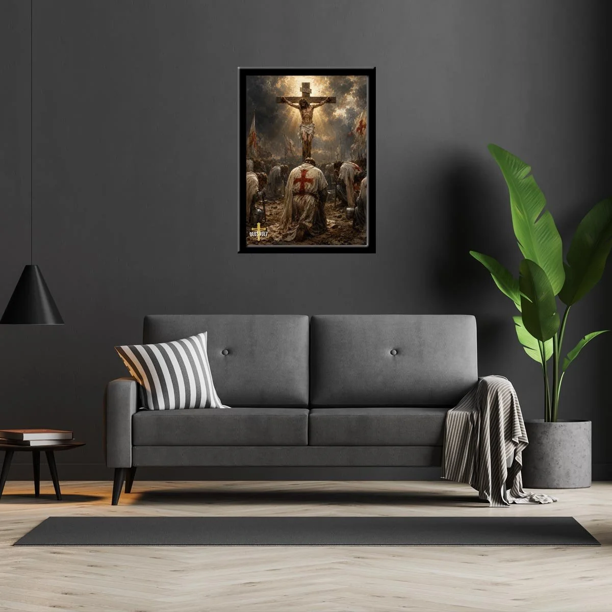 Crusaders Prayer | The Crucifixion Of Jesus Christ | Framed Art Print