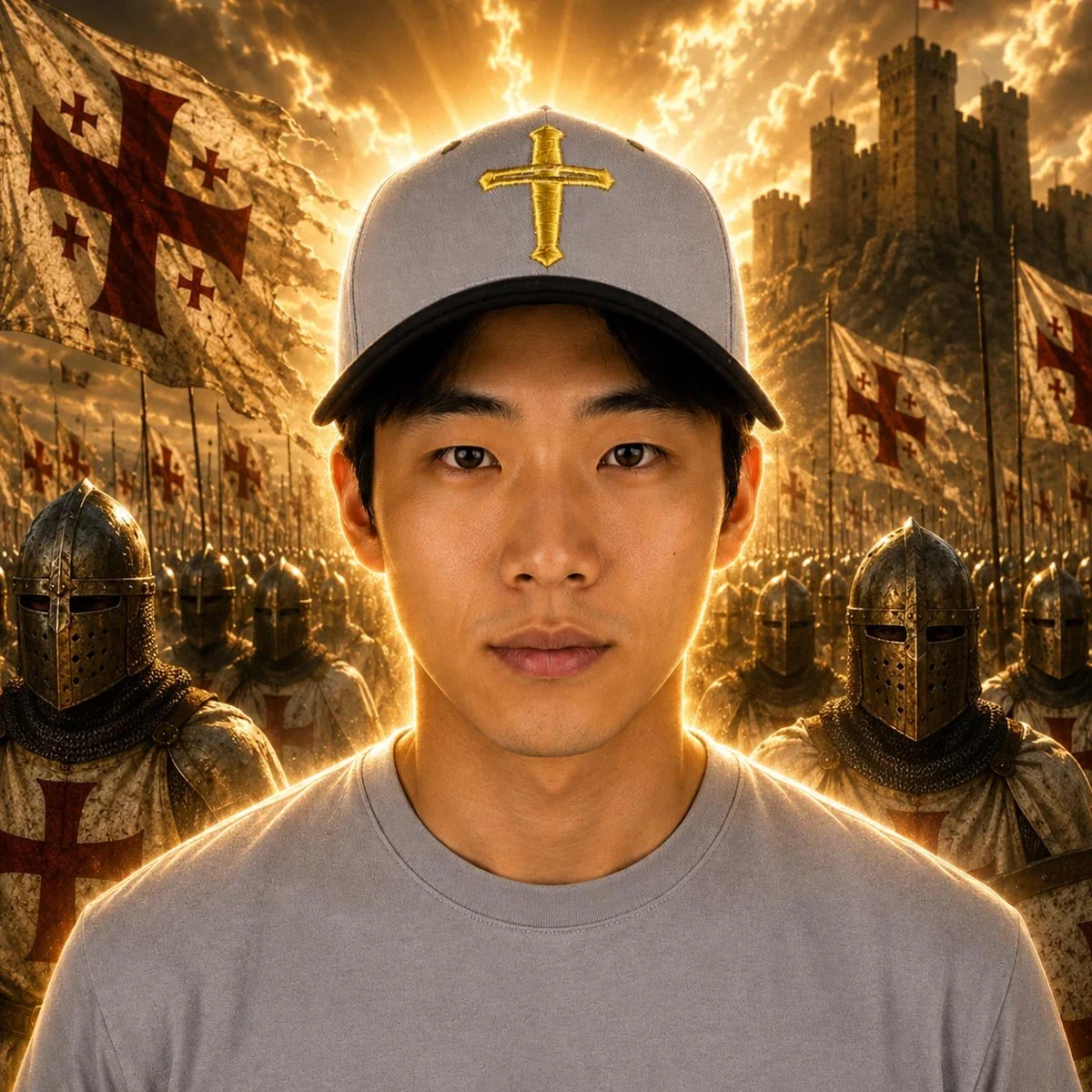 Snapback Cap | Armour | 5 Panel | Grey & Gold | Classic