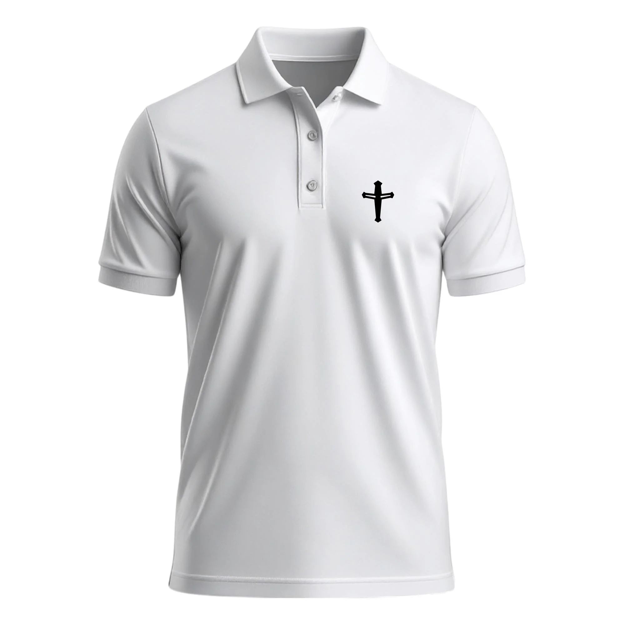 Polo T-Shirt Lightweight Casual Fit White