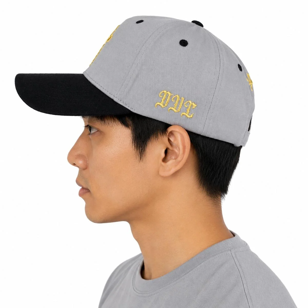 Snapback Cap | Armour | 5 Panel | Grey & Gold | Classic