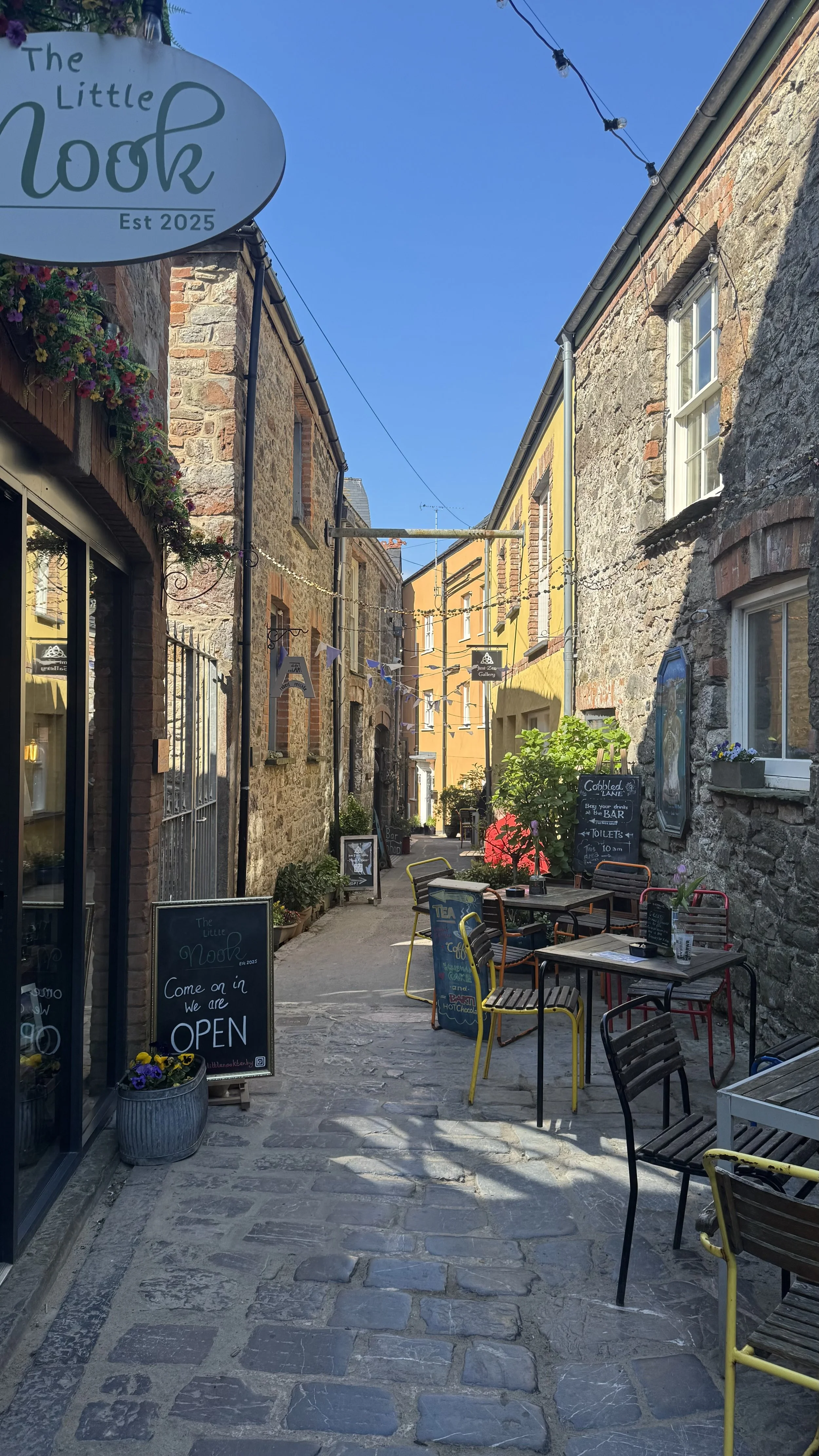  a backstreet alley way in Tenby 