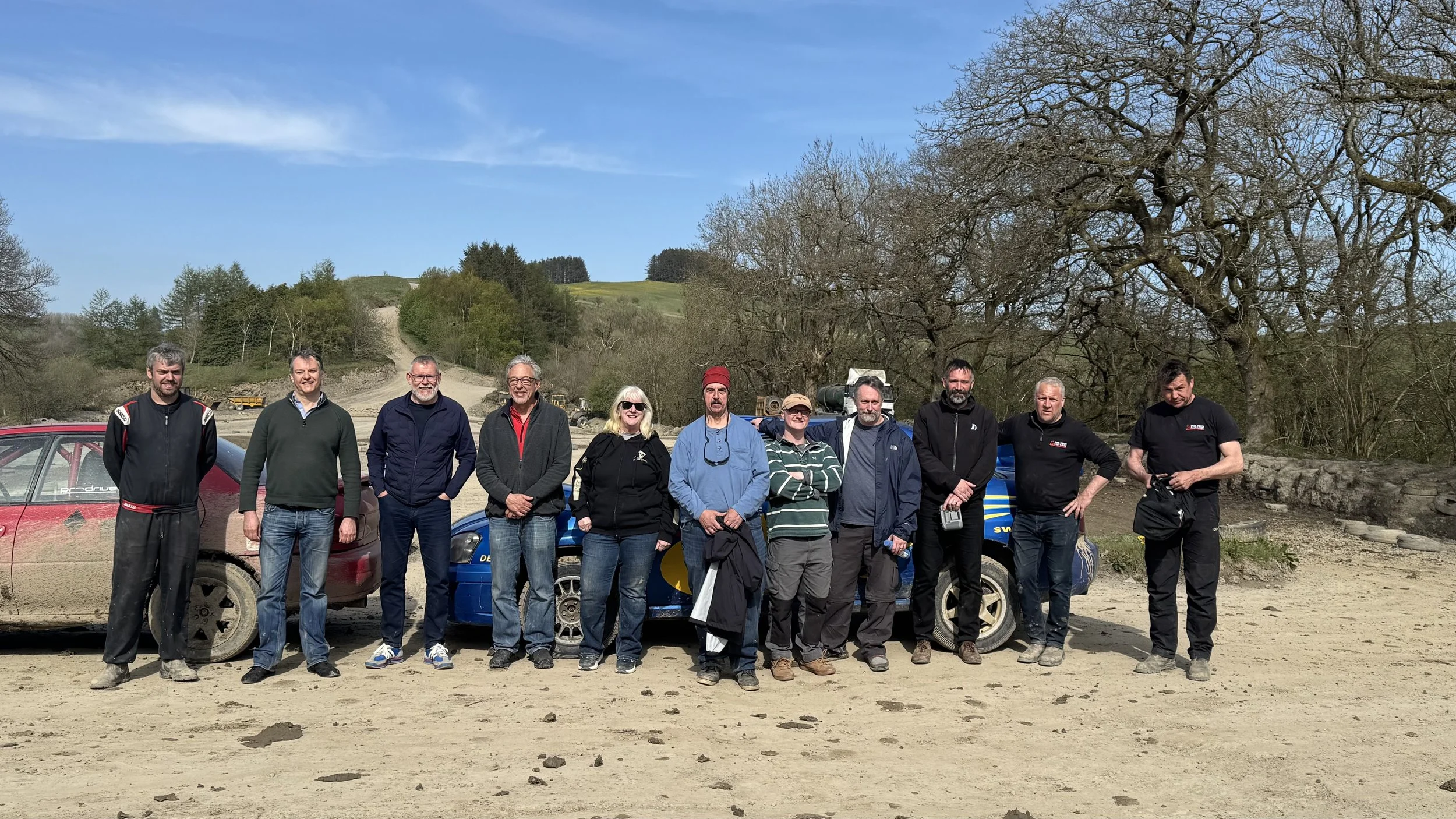 a group of holiday makers at Phil Price Rally School 