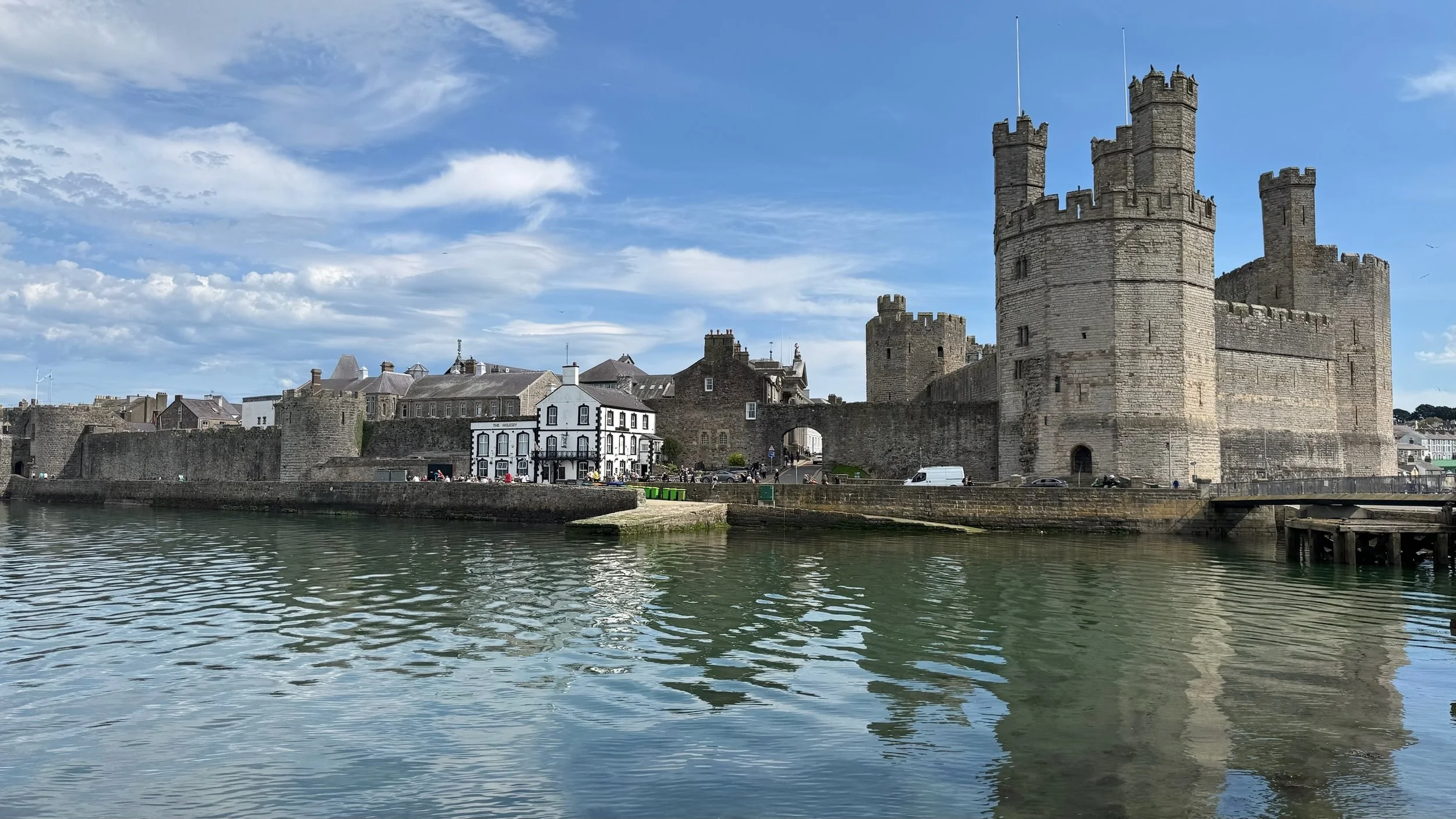 View of Caernarfon Castle from across the river