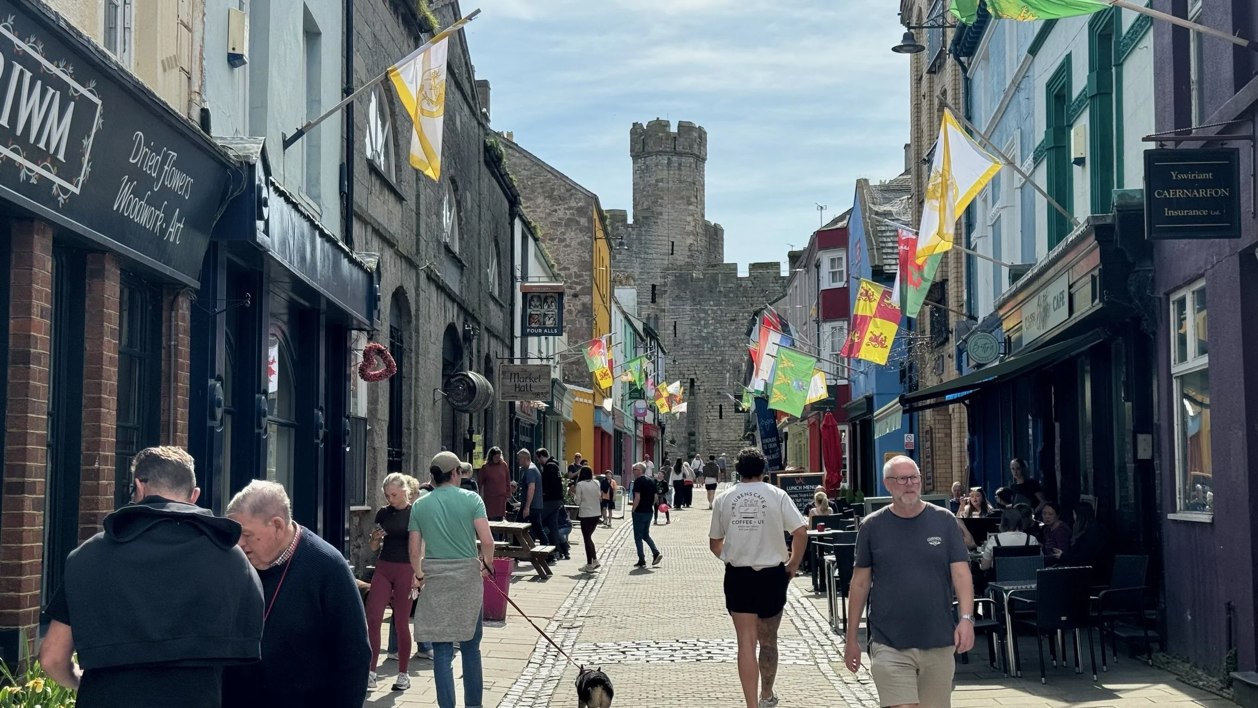 Old town street in Caernarfon