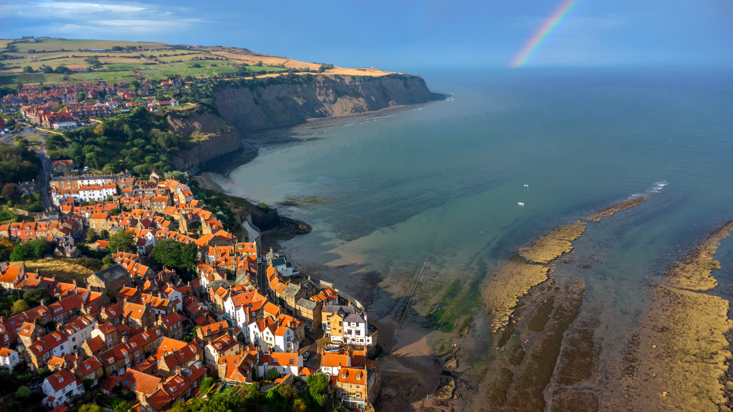 Robin Hoods Bay View from cliffs