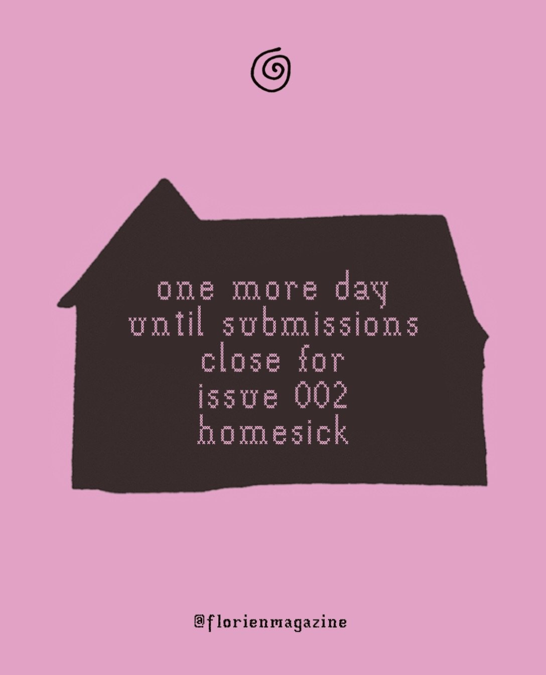 tomorrow is the very last day to submit to our second issue homesick (_ _).｡o○ 

submissions will close 11:59PM AEST october 11th &hellip; &amp; thank you to everyone for all the love , support and beautiful pieces we have received for this issue &lt