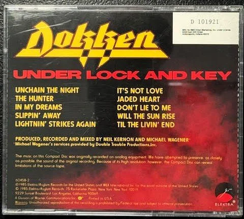Dokken – Under Lock And Key (Used)