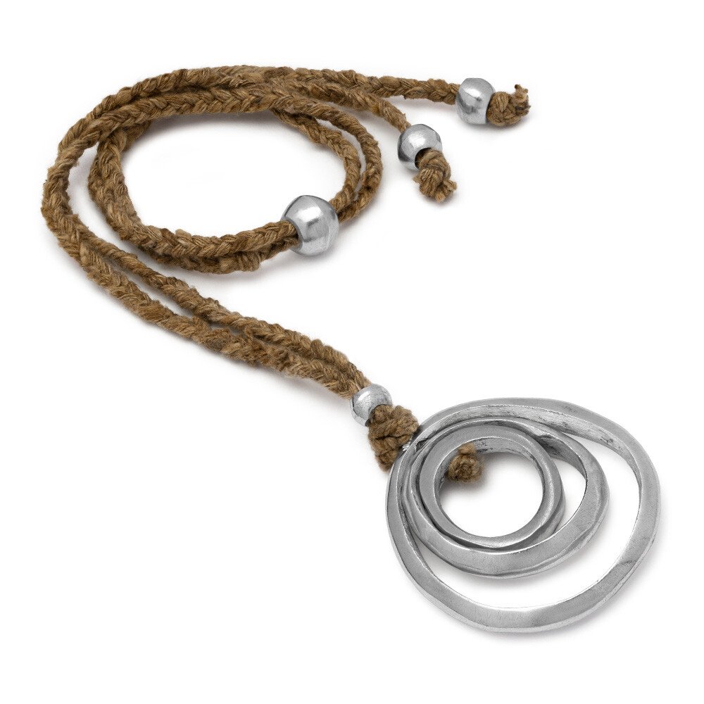 VESTOPAZZO - PENDENTIF SOIE 3 OVALES IRREGULIERS