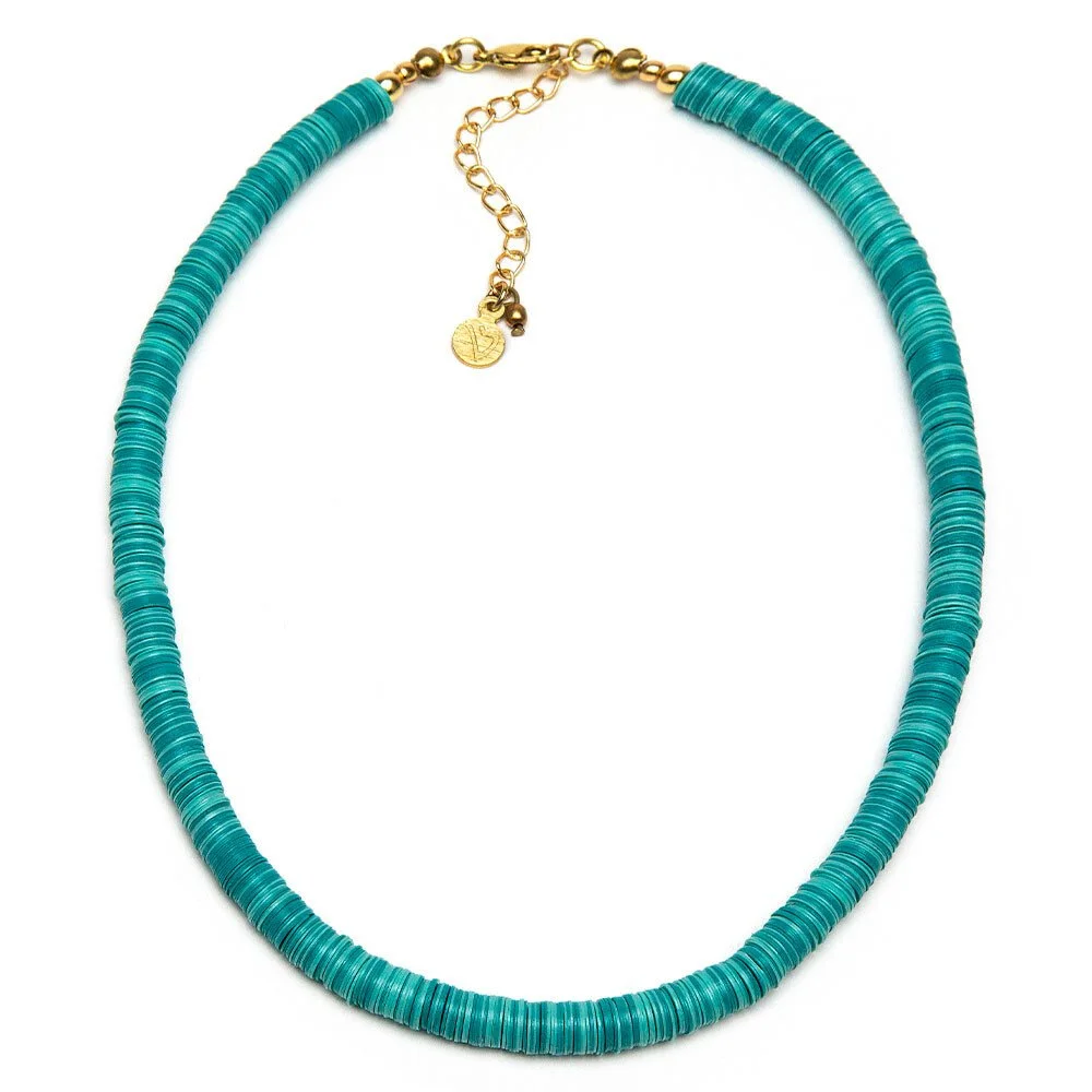 VESTOPAZZO - COLLANA PAILLETTES TURCHESE