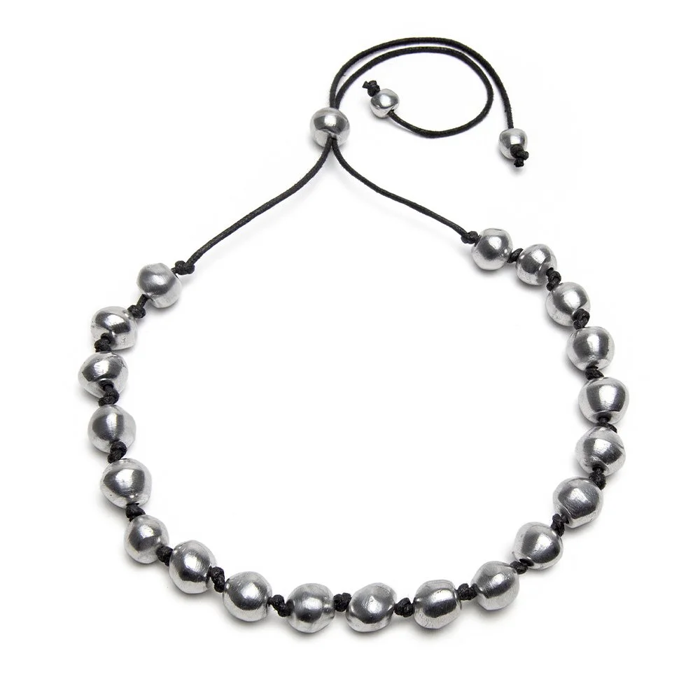 VESTOPAZZO - COLLIER COURT 20 BOULES MOYENNES A NOEUDS