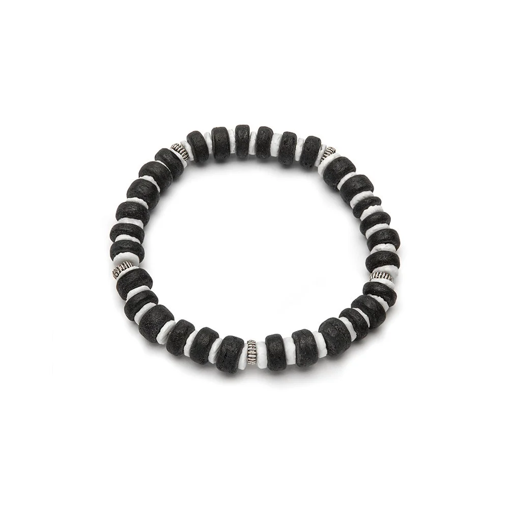VESTOPAZZO - BRACCIALE ELASTICO CONCHIGLIA / COCCO