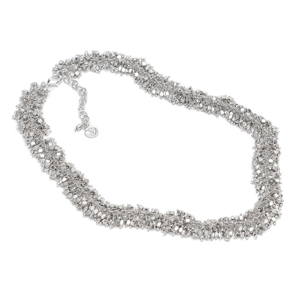 VESTOPAZZO - COLLANA CORTA MOGRA SILVER PLATED