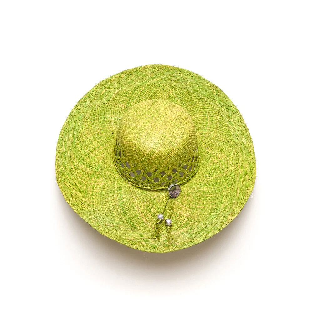 VESTOPAZZO - CAPPELLO RAFIA MEDIO AERE - VERDELIME