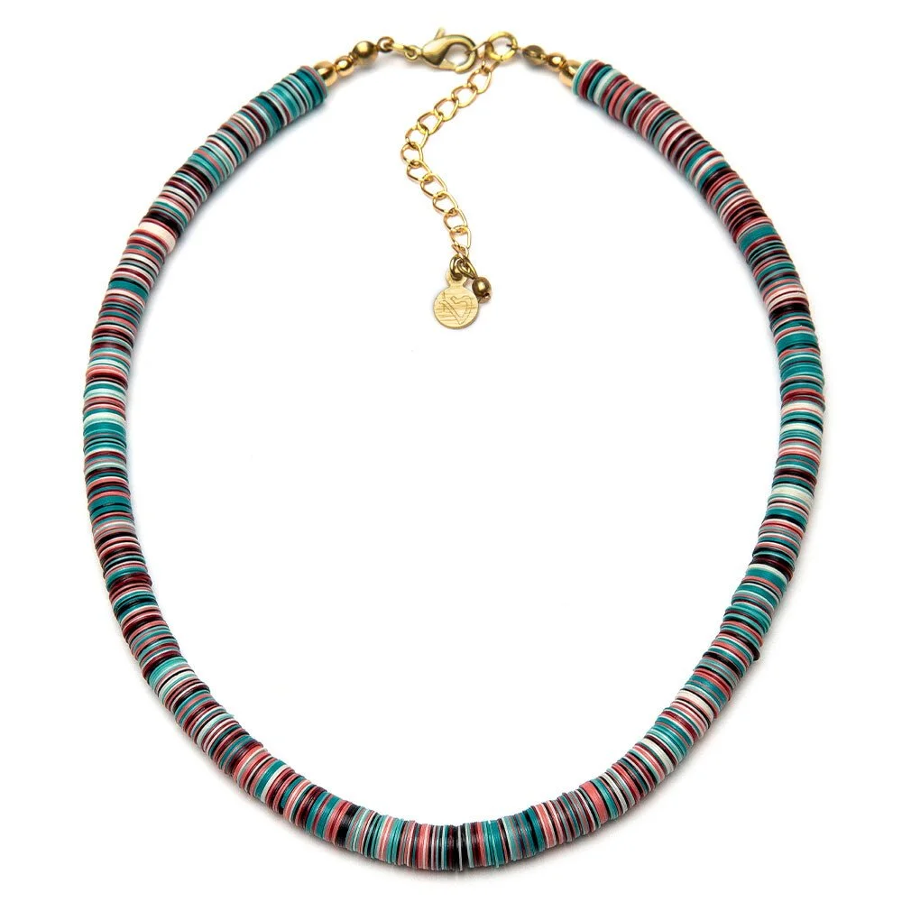 VESTOPAZZO - COLLANA PAILLETTES MULTICOLORE