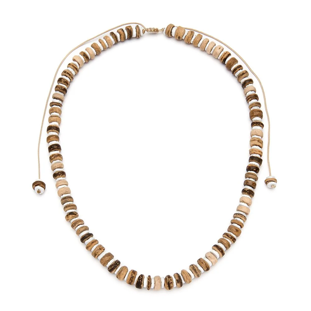 VESTOPAZZO - COLLANA REGOLABILE CONCHIGLIA / COCCO