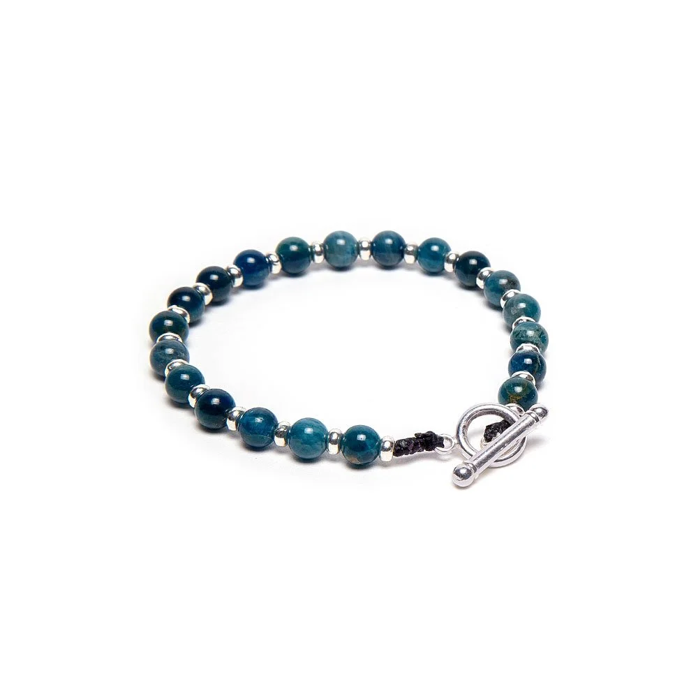 VESTOPAZZO - BRACCIALE CHIUSURA BARRA PIETRE BLU