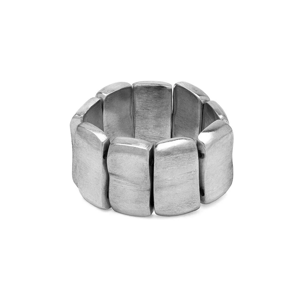VESTOPAZZO - BRACELET ELASTIQUE 9 RECTANGLES CREUX