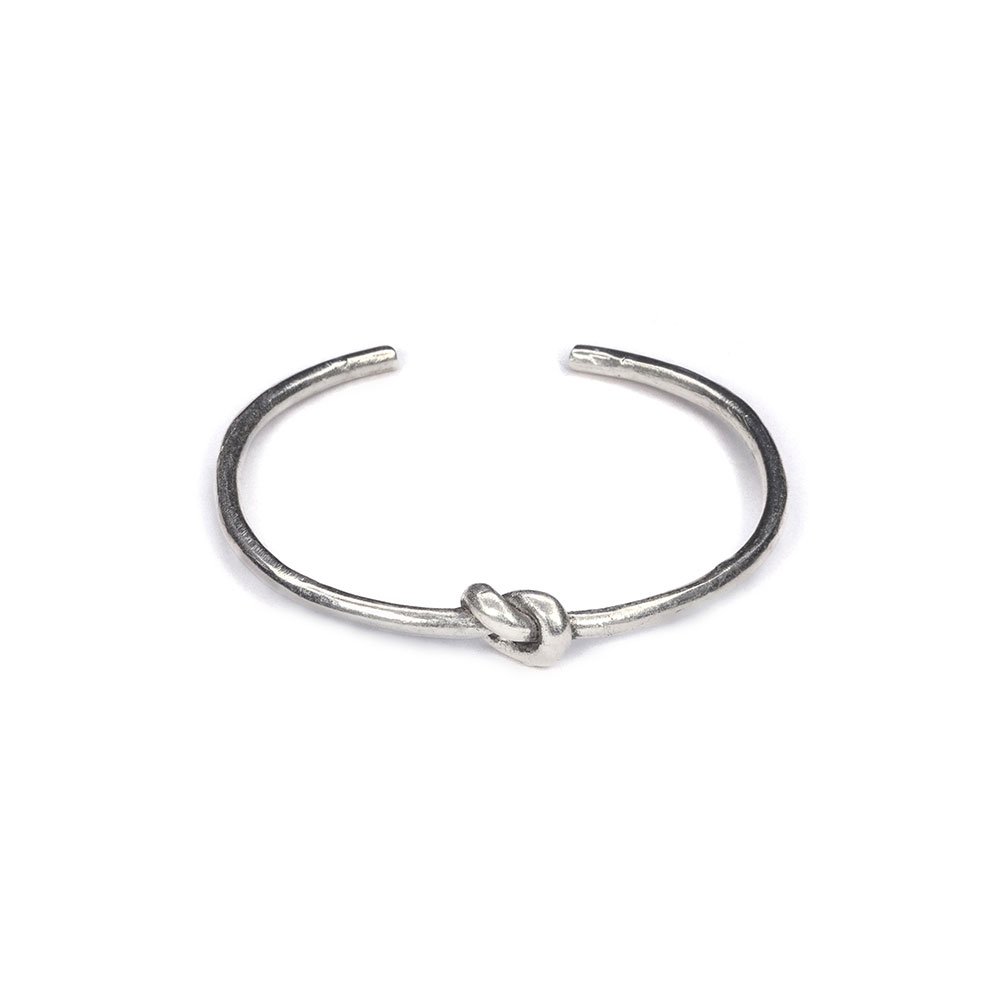 VESTOPAZZO - BANGLE APERTO NODO SILVER PLATED