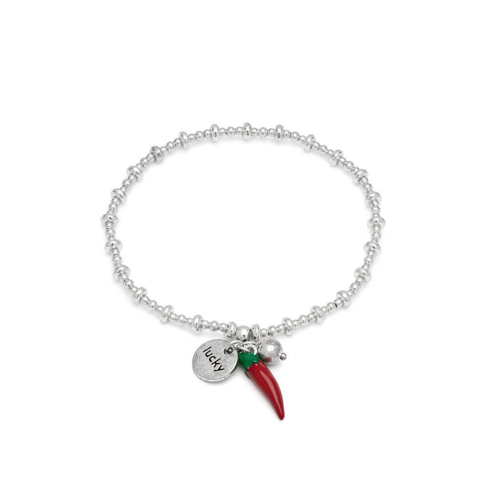 VESTOPAZZO - BRACCIALE ELASTICO PENDENTE PEPERONCINO