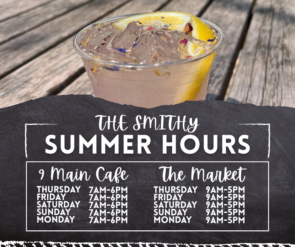 hours of operation for The Smithy Cafe @ 9 Main